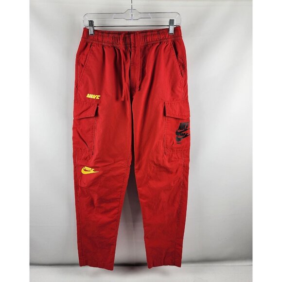 Nike Pants Mens Medium Red NSW Essentials Cargo Woven (30x28) DM6869-657 - Picture 1 of 15